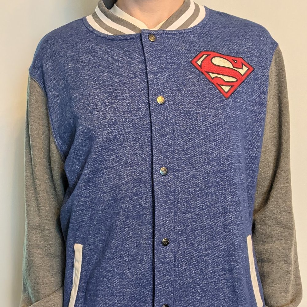 Superman Varsity Button-Up Jacket - image 2